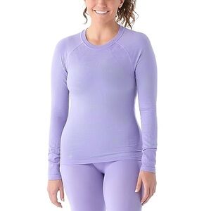 Smartwool Women's Intraknit Active Base Layer Long Sleeve Sz M In Ultra Violet
